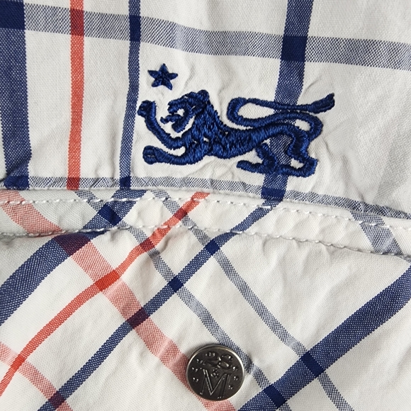 Disney Twenty Eight & Main Street Mens Pearl Snap Long Sleeve Shirt XL Plaid - Picture 7 of 11